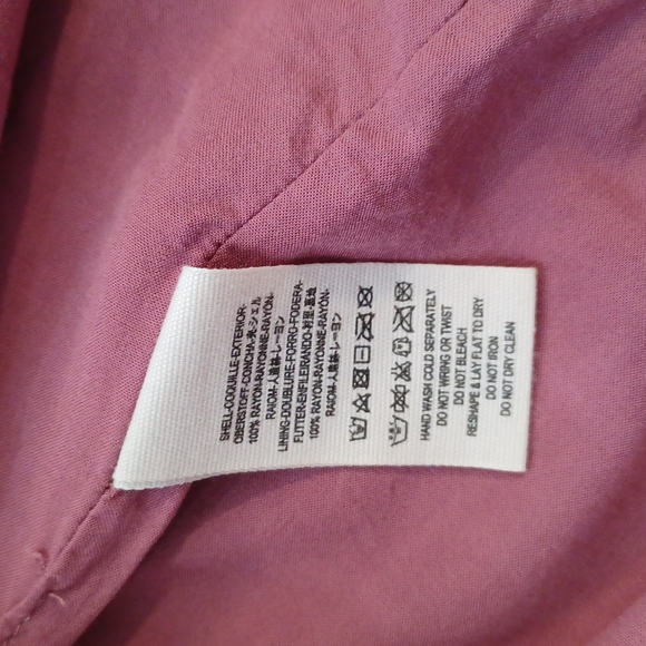 Free people dusty pink micro mini skirt lined  faux leather with zipper - Picture 6 of 9